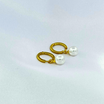 Aretes Aro con Perla